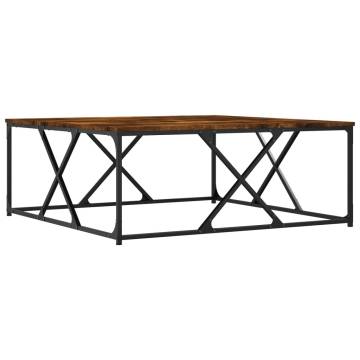 Elegant Smoked Oak Coffee Table - 100x100x40 cm | HipoMarket