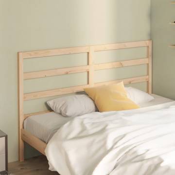 Stylish Solid Wood Pine Bed Headboard - 126x4x100 cm