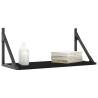 Black Wall Shelves (2 pcs) – Stylish Storage Solution