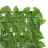 Privacy Balcony Screen with Green Leaves - 200x75 cm