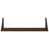 Modern Wall Shelves - Brown Oak 60x15 cm | 2 pcs Set