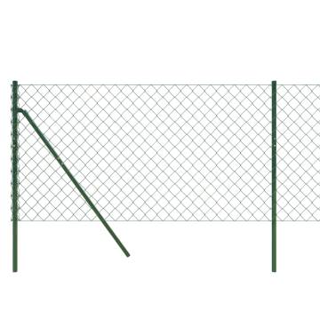 Durable Green Chain Link Fence 1.1x10 m - HipoMarket UK