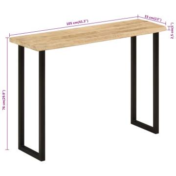 Live Edge Console Table - Solid Mango Wood | Hipo Market