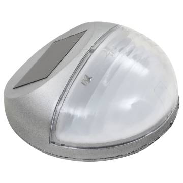 Buy 24 Pack Outdoor Solar Wall Lamps - LED Round Silver