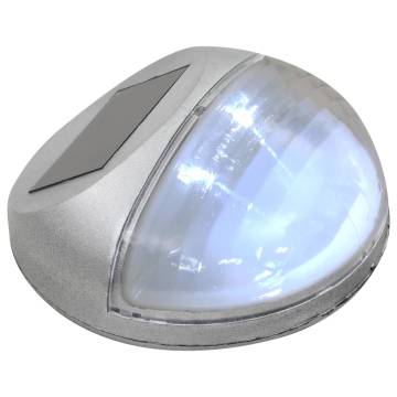 Buy 24 Pack Outdoor Solar Wall Lamps - LED Round Silver