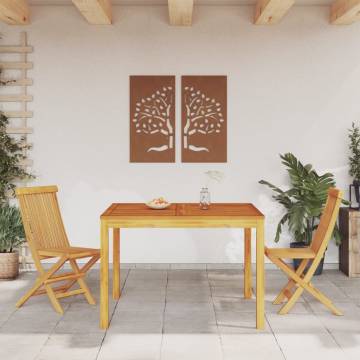 Garden Dining Table 110x110 cm | Solid Acacia Wood