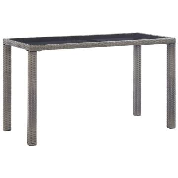 Stylish Anthracite Garden Table - 123x60x74 cm Poly Rattan