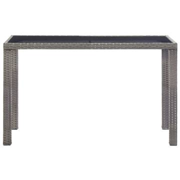 Stylish Anthracite Garden Table - 123x60x74 cm Poly Rattan