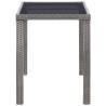 Stylish Anthracite Garden Table - 123x60x74 cm Poly Rattan