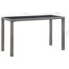 Stylish Anthracite Garden Table - 123x60x74 cm Poly Rattan