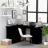 Corner Desk Black 145x100x76 cm Engineered Wood Colour black 