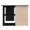 Corner Desk Black 145x100 cm - Sturdy Engineered Wood