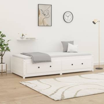 Day Bed White 90x190 cm Single Solid Pine - Versatile & Sturdy