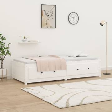 Day Bed White 90x190 cm Single Solid Pine - Versatile & Sturdy