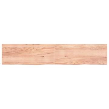 Light Brown Solid Wood Bathroom Countertop | 200x40cm