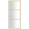 Walk-in Shower Wall with Clear ESG Glass Gold 80x195 cm