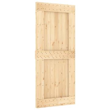 NARVIK 90x210 cm Solid Pine Wood Door - Stylish & Secure