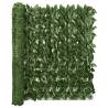 Balcony Screen with Dark Green Leaves 600x100 cm Colour dark green Size 600 x 100 cm 