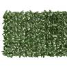 Balcony Screen with Dark Green Leaves - 600x100 cm Privacy Solution