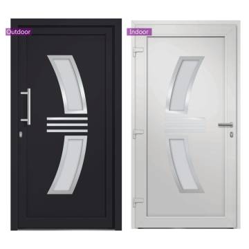 Elegant Anthracite Front Door 108x200 cm - Secure & Stylish