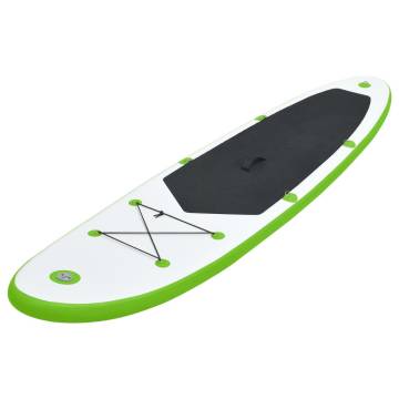 Inflatable Green & White Paddle Board Set - Ultimate Fun