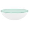 Stylish White Tempered Glass Basin 42x14 cm | HipoMarket