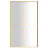 Modern Walk-in Shower Wall with Clear ESG Glass - Gold 118x195 cm