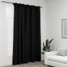 Linen-Look Blackout Curtain Anthracite 290x245 cm | HipoMarket