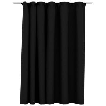 Linen-Look Blackout Curtain Anthracite 290x245 cm | HipoMarket