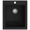 Overmount Kitchen Sink - Single Basin Granite Black