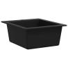 Overmount Kitchen Sink - Single Basin Granite Black