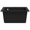 Overmount Kitchen Sink - Single Basin Granite Black