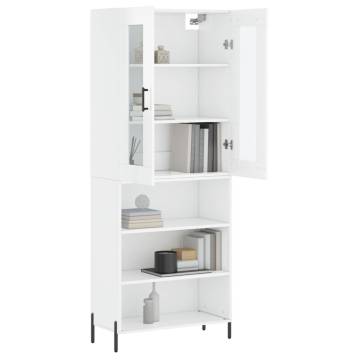 Highboard High Gloss White - Stylish Storage Solution | Hipomarket