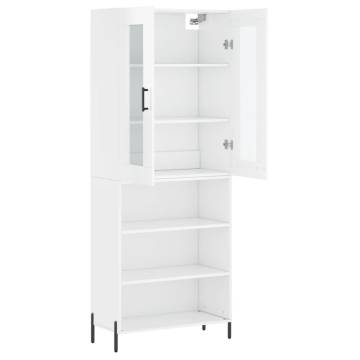 Highboard High Gloss White - Stylish Storage Solution | Hipomarket