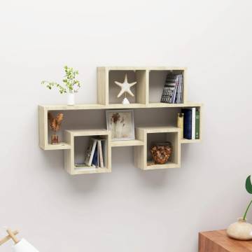 Car-Shaped Wall Shelf in Sonoma Oak - Stylish Storage Solution