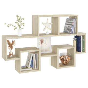 Car-Shaped Wall Shelf in Sonoma Oak - Stylish Storage Solution