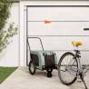 Pet Bike Trailer Grey and Black Oxford Fabric and Iron Colour grey and black Size 125 x 63 x 66 cm 