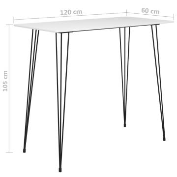 7 Piece Bar Set in White and Black | Modern Design