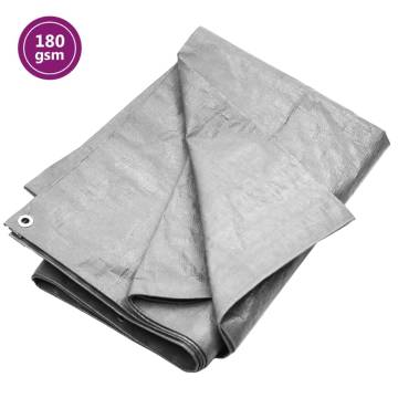 Tarpaulin 180 g/m² 6x6 m Grey HDPE - Versatile Protection