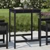 Garden Table Black 82.5x82.5x110 cm Solid Wood Pine Colour black pine Size 82.5 x 82.5 x 110 cm Quantity in Package 1 