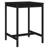 Garden Table Black 82.5x82.5x110 cm Solid Pine - Hipomarket