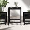 Garden Table Black 82.5x82.5x110 cm Solid Pine - Hipomarket