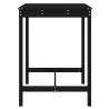 Garden Table Black 82.5x82.5x110 cm Solid Pine - Hipomarket