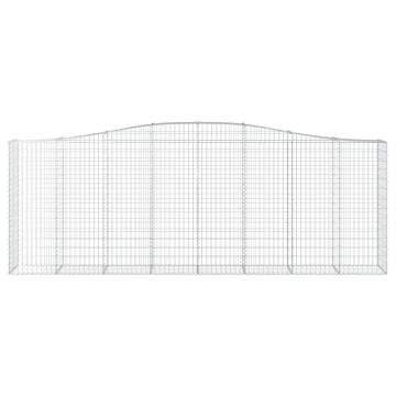 Arched Gabion Baskets - 5 pcs Galvanised Iron Garden Barriers