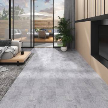 Non Self-adhesive PVC Flooring Planks | Cement Grey 5.26 m²