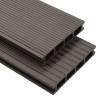 WPC Hollow Decking Boards with Accessories 16m² 2.2m Dark Brown Colour dark brown Size 16 m² Number of 1 