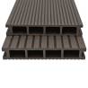 WPC Hollow Decking Boards 16m² 2.2m Dark Brown - Quality & Durable