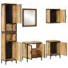 5 Piece Bathroom Furniture Set - Iron & Solid Mango Wood