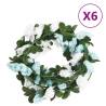 Artificial Flower Garlands - Blue & White, 240cm - 6 pcs