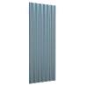 Roof Panels - 12 pcs Powder-coated Steel Grey 100x36 cm